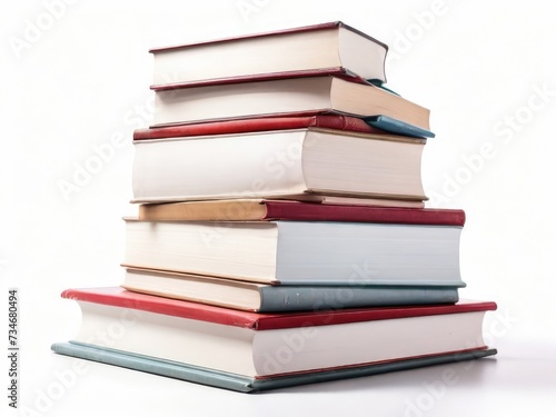 stack of books isolated