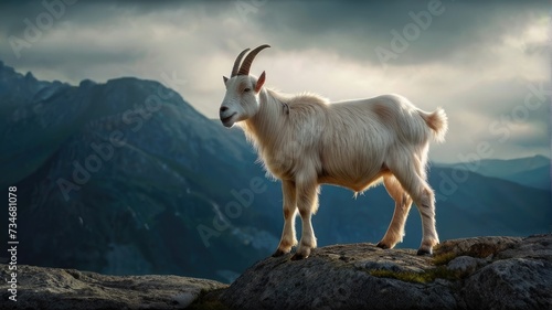 goat on rock