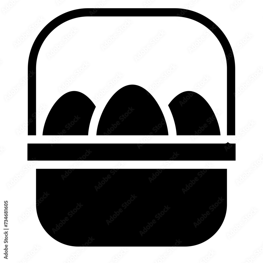 Easter egg basket icon Easter egg basket icon