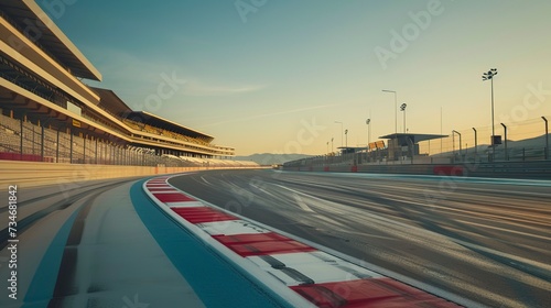 Empty Race Track Long Exposure