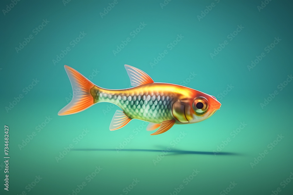 3d Rasbora fish cartoon 3d Rasbora fish cartoon