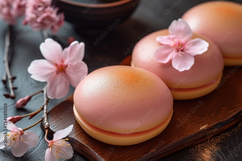 Japanese sweet treat Sakura Dorayaki Japanese sweet treat Sakura Dorayaki