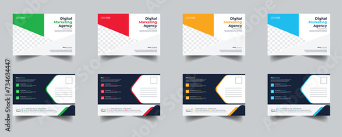 Modern Creative Corporate Post Card Template, Vector Template for Opening Invitation Editable, Professional Business Postcard Design, Event Card Design, Invitation Design, Direct Mail EDDM Template