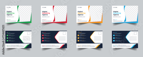 Modern Creative Corporate Post Card Template, Vector Template for Opening Invitation Editable, Professional Business Postcard Design, Event Card Design, Invitation Design, Direct Mail EDDM Template