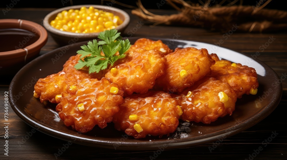 Fototapeta premium recipe corn fritter