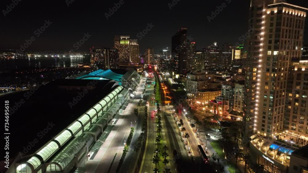 Night City At San Diego California United States. Cultural Heritage San Diego California. Town Sky Background Illuminated Urban. Town Outdoors Illuminated Downtown Panorama. Night City At San Diego California United States. Cultural Heritage San Diego California. Town Sky Background Illuminated Urban. Town Outdoors Illuminated Downtown Panorama.