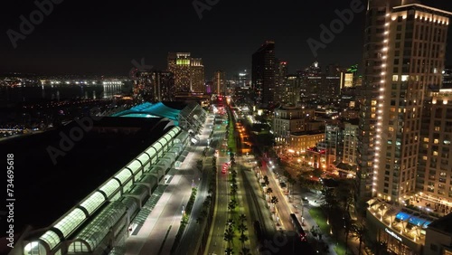 Wallpaper Mural Night City At San Diego California United States. Cultural Heritage San Diego California. Town Sky Background Illuminated Urban. Town Outdoors Illuminated Downtown Panorama. Torontodigital.ca