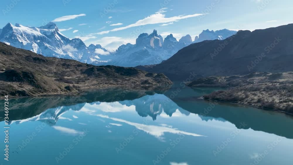Scenic Lake At Torres Del Paine Punta Arenas Chile. Rivers Torres Del Paine Punta Arenas. Outdoor Tourism Icon Patagonia Glacier. Outdoor Outside Patagonia Snow Covered Above View. Scenic Lake At Torres Del Paine Punta Arenas Chile. Rivers Torres Del Paine Punta Arenas. Outdoor Tourism Icon Patagonia Glacier. Outdoor Outside Patagonia Snow Covered Above View.