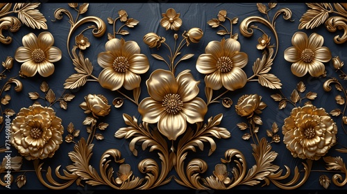 Golden Flower Decoration: A Monthly Event Inspiration Generative AI