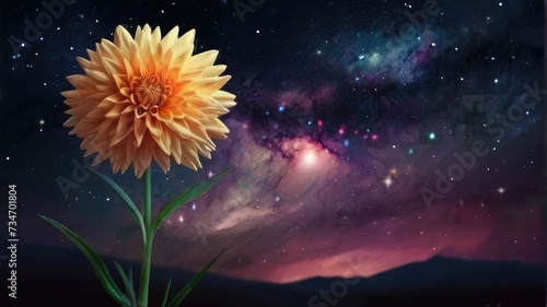 flowers in the night sky