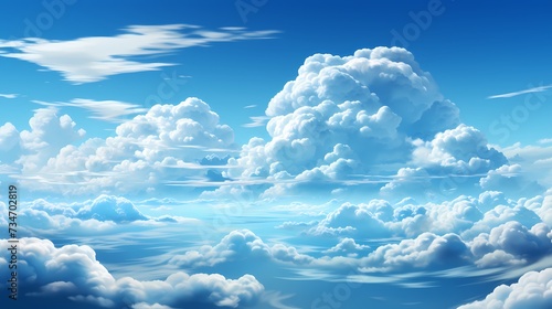 A top view of a serene and calming sky blue background, evoking a sense of peace and tranquility