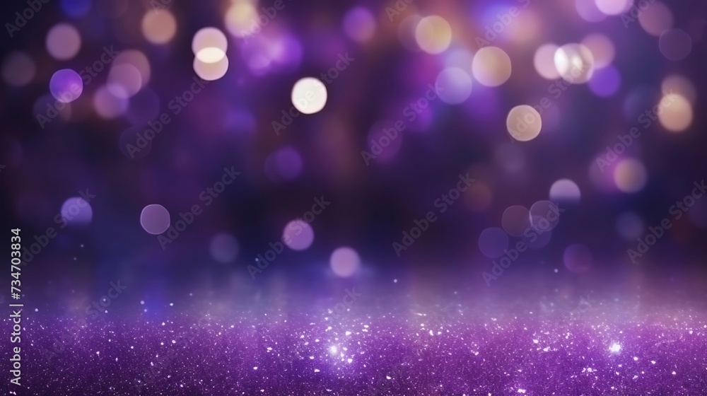 bokeh purple glitter texture christmas abstract background or with blank space
