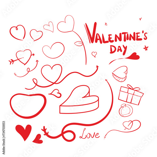 Valente's Day Vector Illustration Icon Love Valentine's Day14 February Icon photo