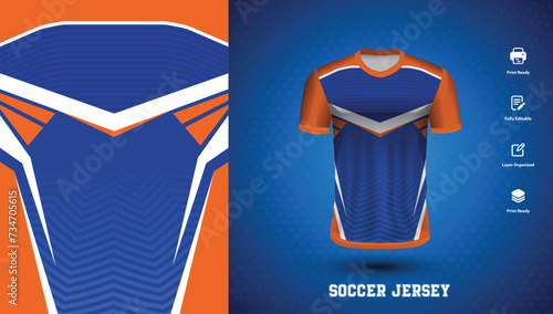 Soccer jersey design for sublimation or sports tshirt design for cricket football

