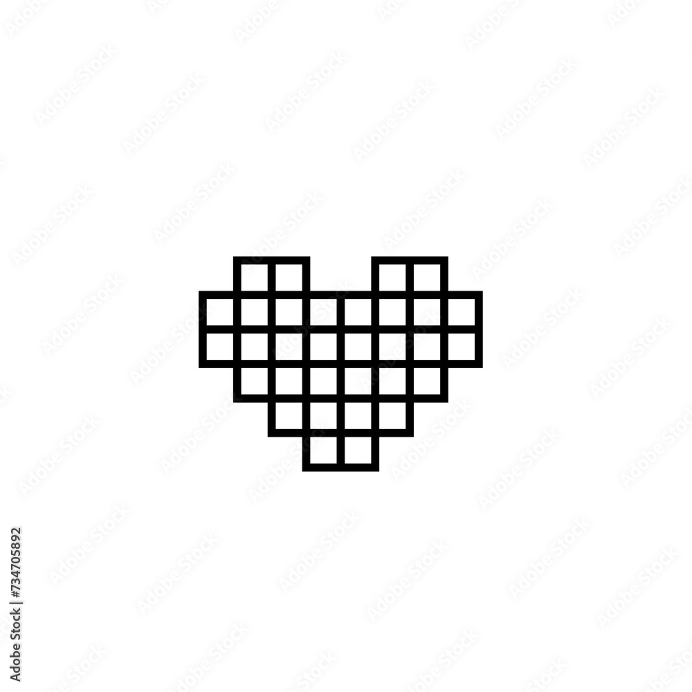 Love pixel icon, logo, shape, symbol, arts, design, icon Love pixel icon, logo, shape, symbol, arts, design, icon