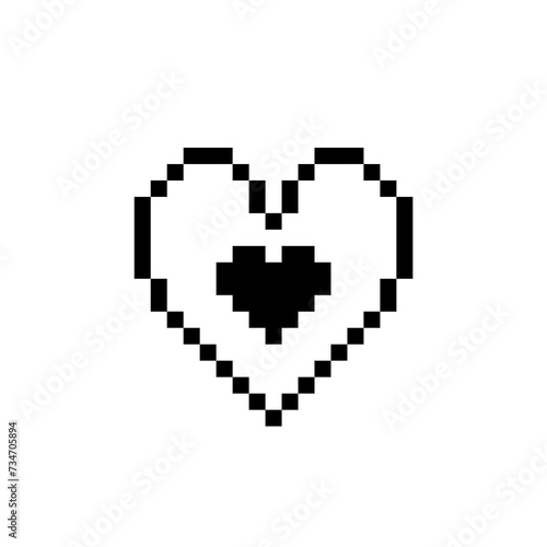 Love pixel icon, logo, shape, symbol, arts, design, icon