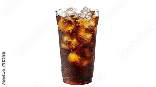 A Refreshing Cup of Soda on Transparent Background