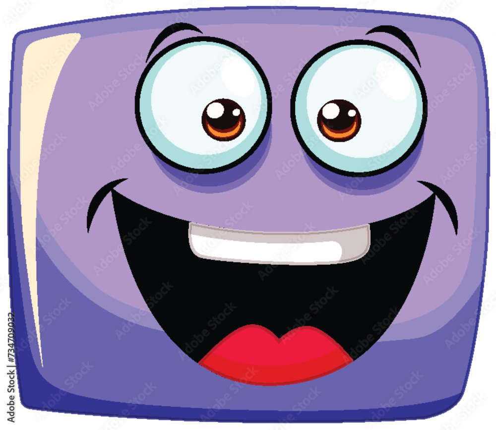 Colorful, smiling television with big eyes Colorful, smiling television with big eyes
