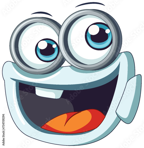 Vector illustration of a smiling coffee cup