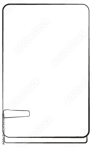 Simple line drawing of a modern smartphone