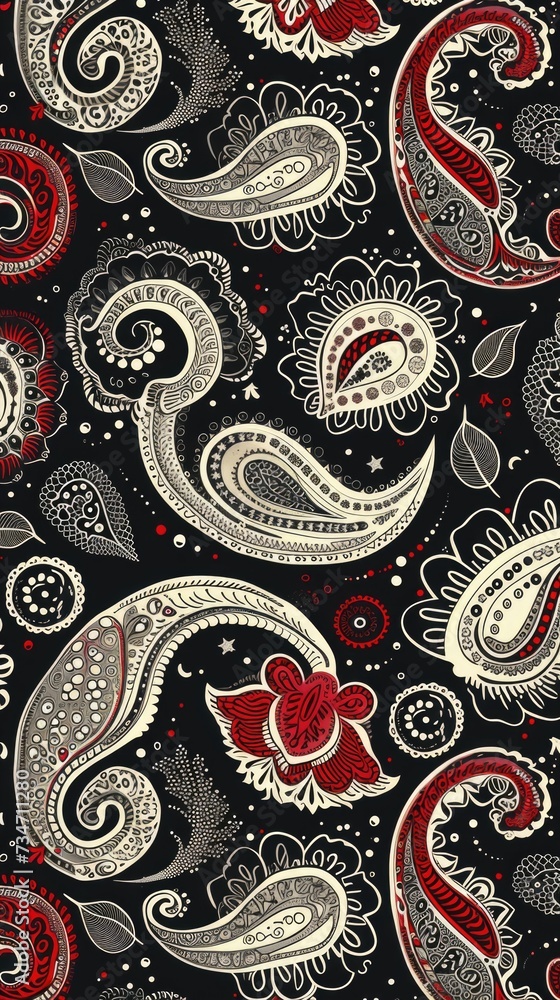 Paisley style colorful background . Vertical background Paisley style colorful background . Vertical background