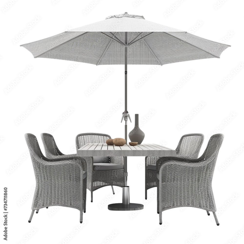 Outdoor dining table PNG Cutout, Generative AI Outdoor dining table PNG Cutout, Generative AI