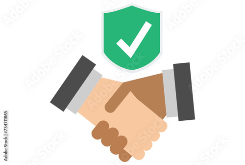 trust icon,Trust abstract concept vector illustration. Men shake hands, successful deal, business etiquette and honesty, corporate culture, company rules, thanks for the teamwork Love,vectors