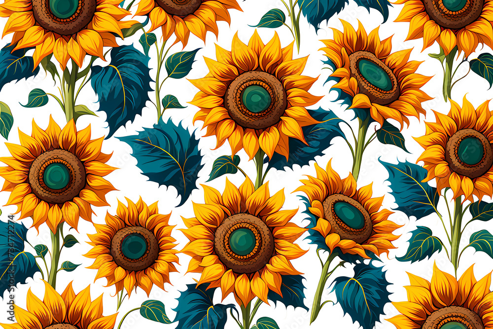 Sunflower sticker pattern Sunflower sticker pattern