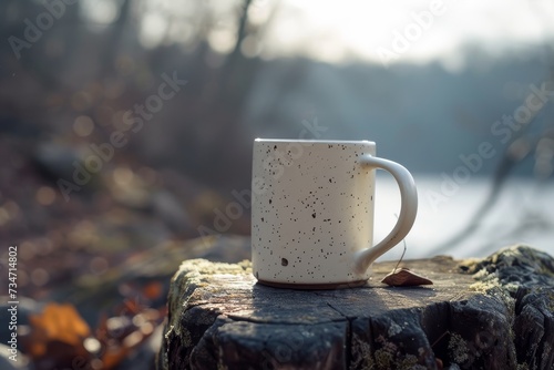 Great way to begin the day coffee outdoors photo