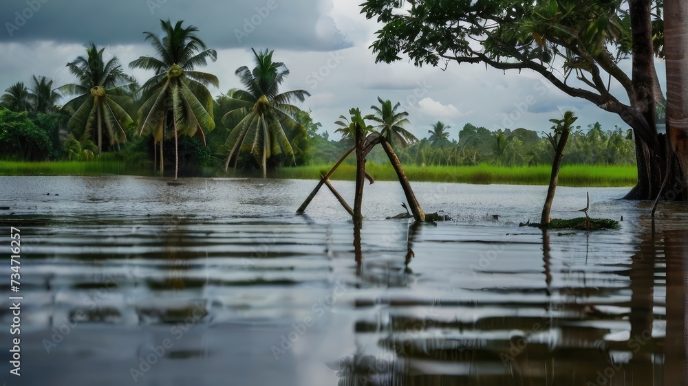 Obraz premium trees on the lake
