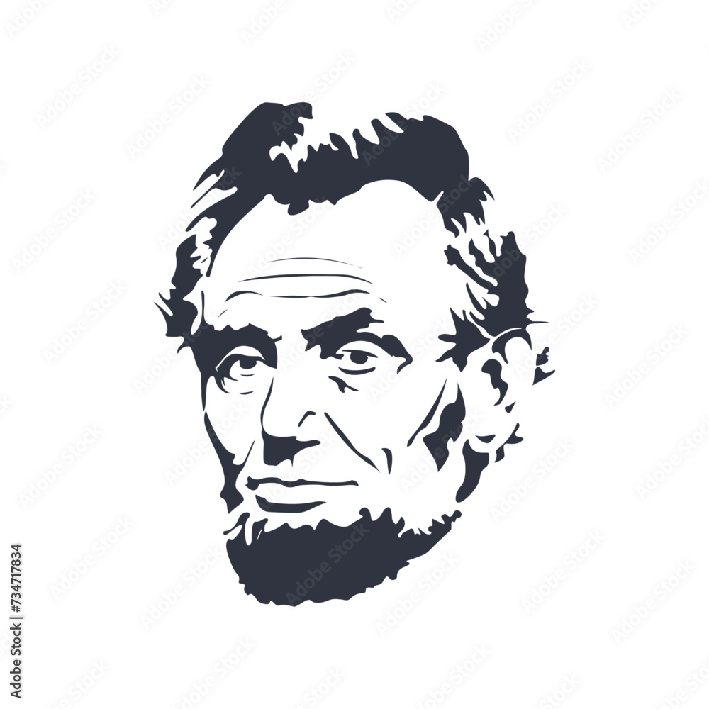 Abraham Lincoln sign, america president's day vector