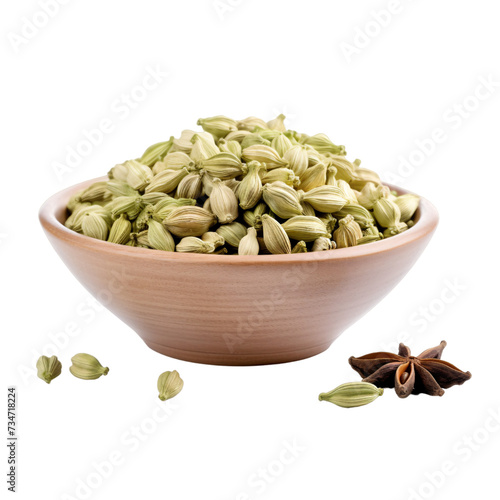 Cardamom seeds in a bowl