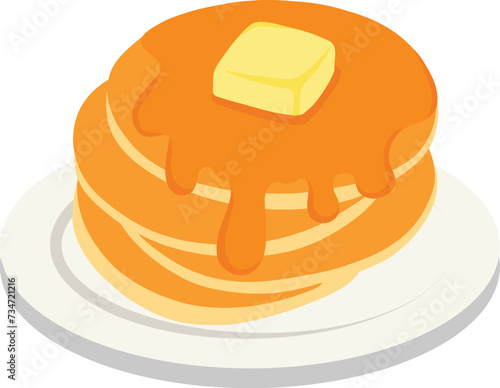 Pancake in flat design style