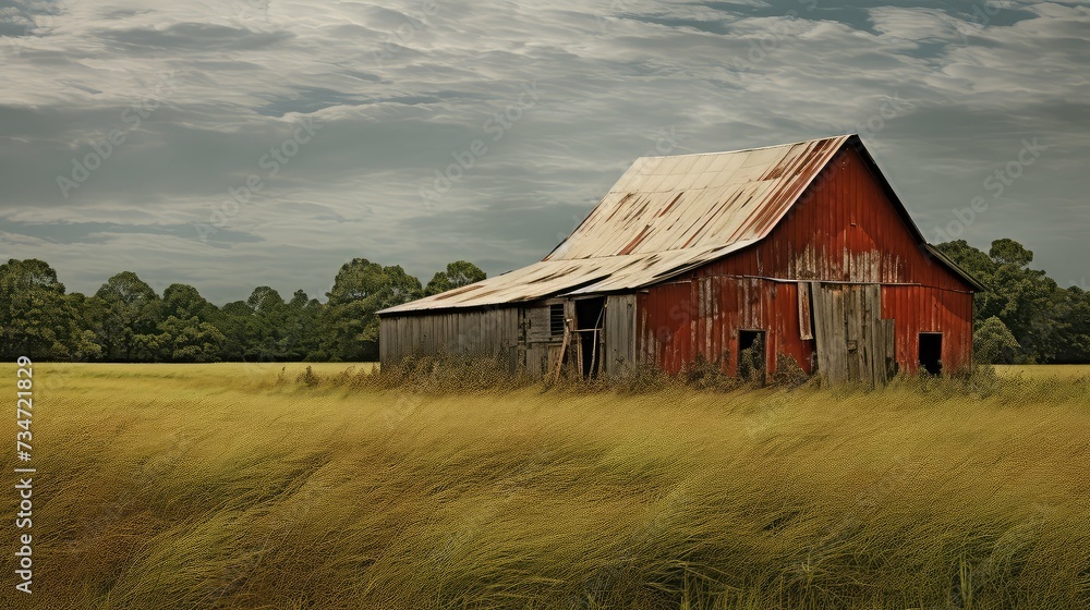 Obraz premium curing tobacco barn