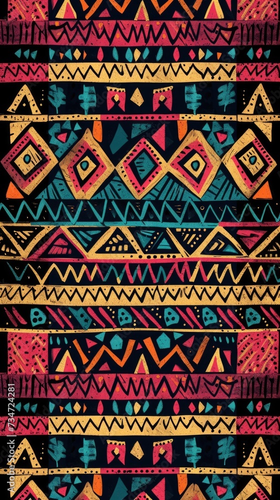 Tribal style colorful background 