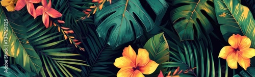 Flowers background . Banner
