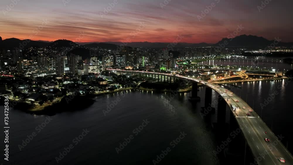 Night Bridge At Vitoria Espirito Santo Brazil. Cultural Heritage City Tourism. Infrastructure Skyline Skyscrapers Stunning. Infrastructure Cityscape Skyscrapers Corporate Sunset. Night Bridge At Vitoria Espirito Santo Brazil. Cultural Heritage City Tourism. Infrastructure Skyline Skyscrapers Stunning. Infrastructure Cityscape Skyscrapers Corporate Sunset.