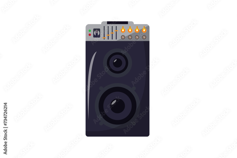 Speaker Musical Instrument Flat Sticker Design Speaker Musical Instrument Flat Sticker Design