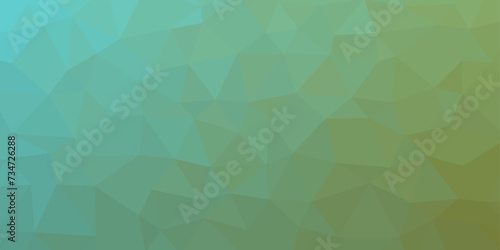 Abstract Low Poly Design triangle shapes Modern Green Gradient mosaic textured background. For Interior design & Backdrop Websites, Presentations, Brochures, Social Media Graphics.