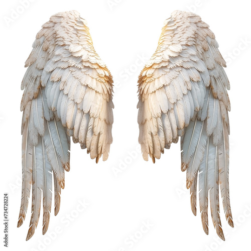 angel wings isolated on transparent background