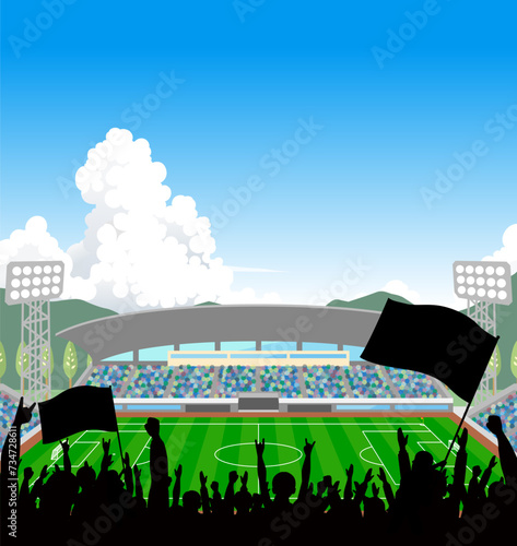盛り上がるサッカーのデイゲーム