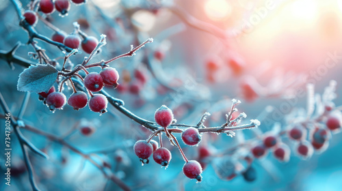 Close-up view of bunch of berries on tree. This image can be used for various purposes
