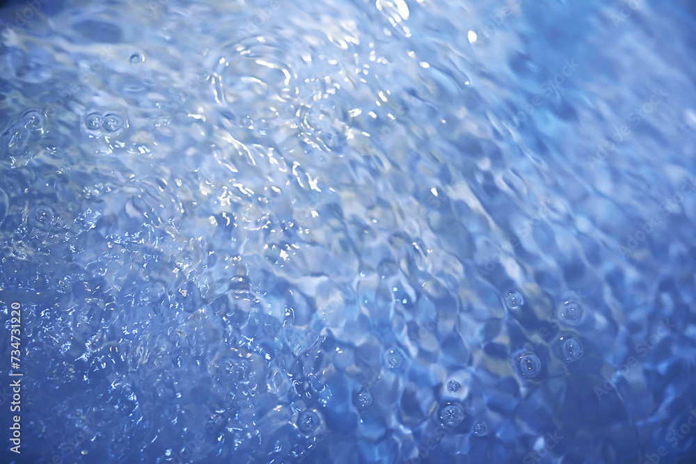 Blue water texture. Bubbles and bubbling water. Blue water texture. Bubbles and bubbling water.