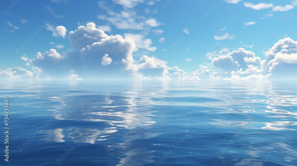 Cloud and water surface