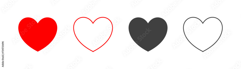 Heart icon. Collection of Love Heart Symbol Icons . Heart icon. Collection of Love Heart Symbol Icons .