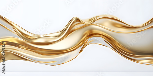 a golden wave on a white background photo