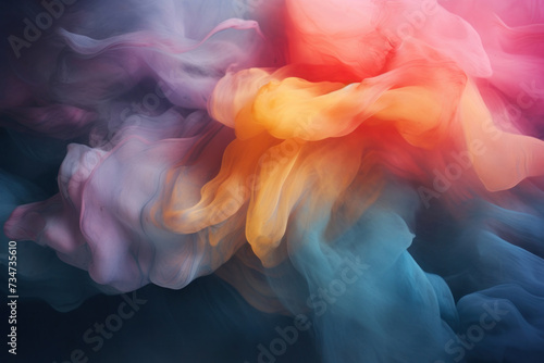 Ethereal Color Play: Vivid Smoke Plumes in Pastel Tones