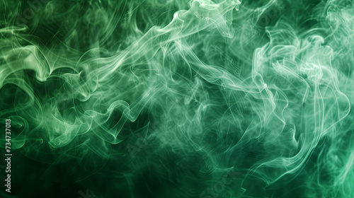 Abstract background of beautiful green smoke