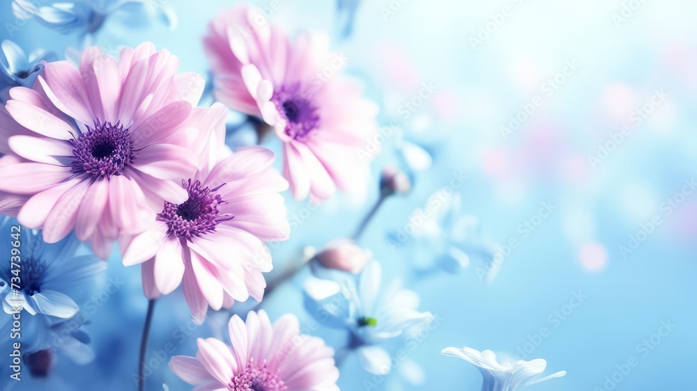 Abstract background with delicate spring flowers and a place for text. Abstract background with delicate spring flowers and a place for text.