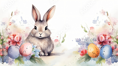 Cute Spring Easter Bunny background